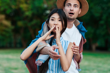 Obraz premium young couple in the park