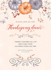 elegant autumnal invitation