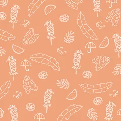 Rucksack Summer spring floral seamless pattern, flat design for use as background, wrapping paper or wallpaper © Hermiadi