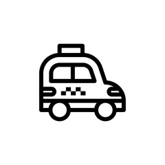flat line taxi icon symbol sign, logo template, vector, eps 10