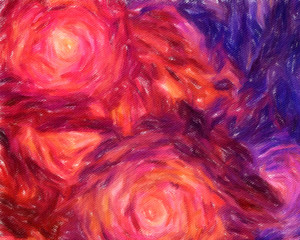 Obraz premium Bright graphic watercolor background. Art design with little liquid effect. Good for decoration of print production. Warm and cool artwork design. Chaotic elements.