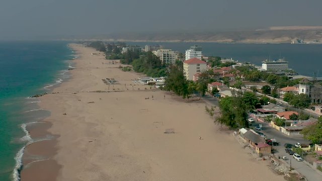 Restinga, Lobito, Angola, Africa, Drone footage