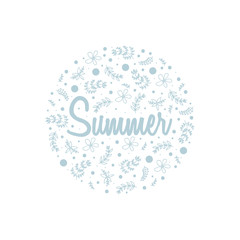 Summer spring floral seamless pattern, flat design for use as background, wrapping paper or wallpaper
