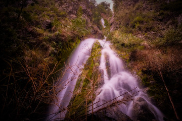 beautiful natural landscapes of waterfalls with clean and pure waters