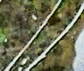 High quality detailed close up texture. Macro background in oil. Dry strokes of brush. Amazing beauty backdrop. Perfect pattern in vintage painting style.