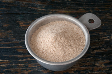 Psyllium Husk Fiber in a Measuring Cup