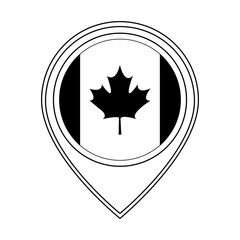 flag of canada patriotic in pin location