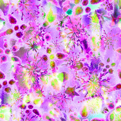 surreal cosmic magic unusual seamless watercolor pattern endless repeat