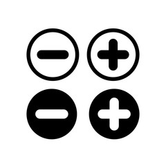 Plus And Minus icon vector symbol illustration