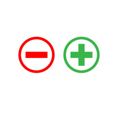 Obraz premium Plus And Minus icon vector symbol illustration