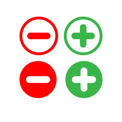 Obraz premium Plus And Minus icon vector symbol illustration