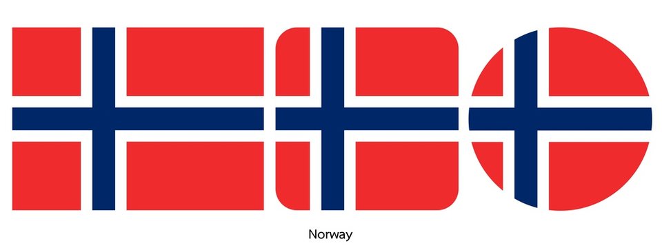 Norway Flag, Vector Illustration