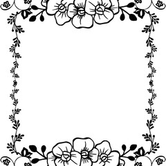 Graphic floral pattern, card for white background. Vector