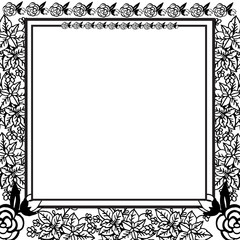 Flower frames arranged on a shape of the wreath beautiful. Vector