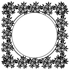 Poster for pattern ornamental decorative flower frame. Vector