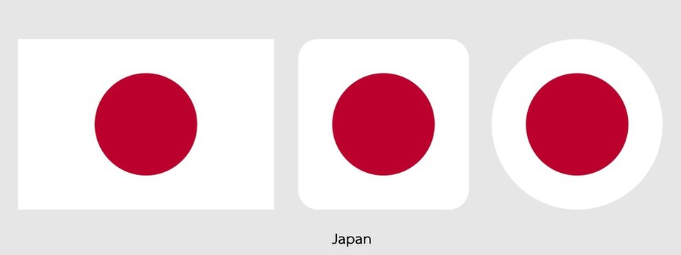 Japan Flag, Vector Illustration