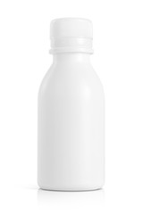 white plastic bottle for medical care product design mock-up