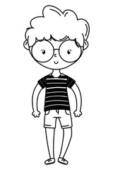 Teenager boy cartoon design vector illustrator