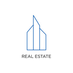 Real Estate Logo, Building, or Home, Design Vector With Line, linear, style, or mono line.