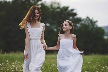 mother and daughter in the park