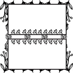 Leaves and rose flower for card design. Vector