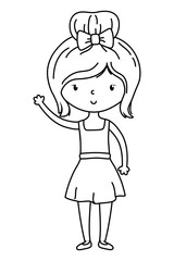 Teenager girl cartoon design vector illustrator