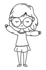 Teenager girl cartoon design vector illustrator