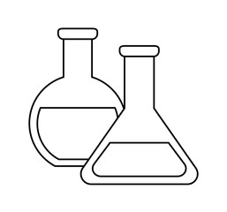 set of tubes tests laboratory isolated icon