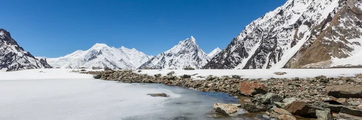 Deurstickers Gasherbrum K2 bergtop, op een na hoogste berg ter wereld, K2 trektocht, Pakistan, Azië