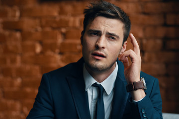 businessman talking on cell phone