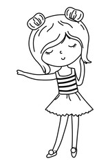Teenager girl cartoon design vector illustrator