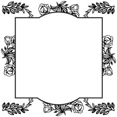 Elegant floral and leaves, decorative design element. Vector