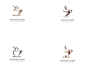 Coffee cup logo template vector icon design