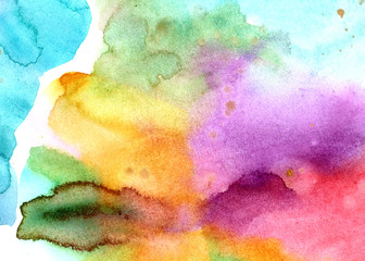 rainbow color, watercolor background, texture, paper, abstract, color