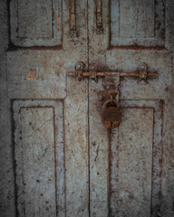old door with lock