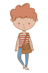 Teenager boy cartoon design vector illustrator