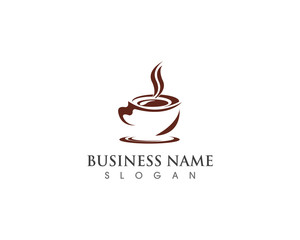 Coffee Cup drink  logo and vector icon design illustration