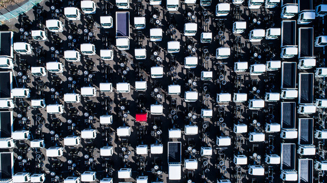 日本製大型車の輸出　空撮