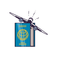 passport document travel with airplane © djvstock