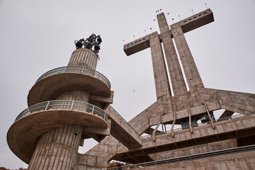 20-03-2019 Coquimbo, Chile. The Third Millennium Cross is a religious memorial monument located on...
