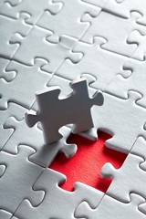 Fototapeta premium Finishing a Puzzle