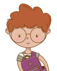 Teenager boy cartoon design vector illustrator