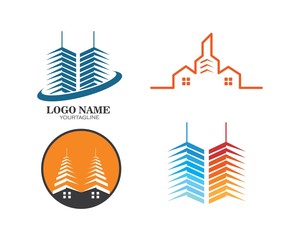 Obraz premium real estate modern city building vector template