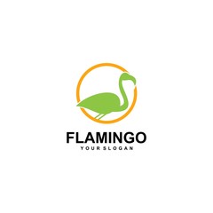 Flamingo logo design Vector Image, template, animal