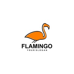 Flamingo logo design Vector Image, template, animal