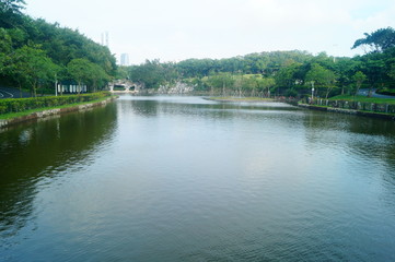 Fototapeta na wymiar Pond and reservoir landscape