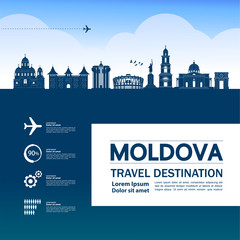Obraz premium Moldova travel destination grand vector illustration.