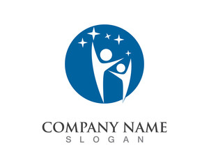 Community people logo vector symbol