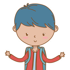 Teenager boy cartoon design vector illustrator