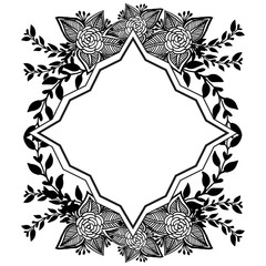 Wallpaper of card, various flower frame, decoration modern. Vector